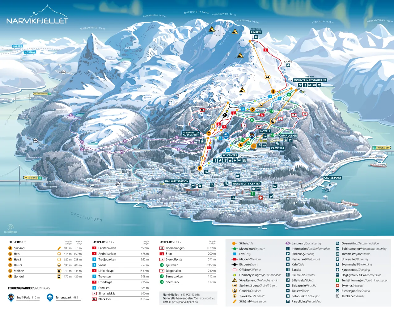 Narvik Ski Map